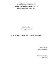 Nedemokratiniai politiniai režimai