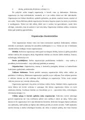 Organizacijos charakteristikos bei vidinė ir išorinė aplinkos 4 puslapis