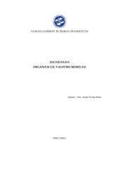 Organizacijų valdymo modeliai