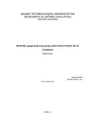 Derybų (pagal konkrečią įmonę) organizavimas ir vedimas