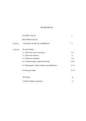 Planavimas. Planavimo sudedamosios dalys