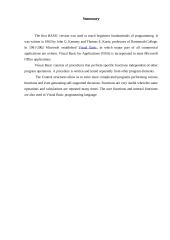 Programavimo kalbos apžvalga: Visual Basic for Aplication 20 puslapis