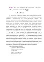 Kas yra socializmas? Socializmo evoliucijos kelias, raida. Socializmo idealogijos 3 puslapis