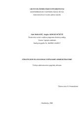 Strateginis planavimas viešajame administravime