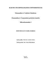 Mikroekonomika - namų darbas