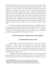 Šalies prezidento vaidmuo valdymo procese 5 puslapis