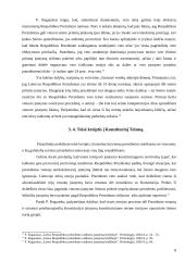 Šalies prezidento vaidmuo valdymo procese 8 puslapis