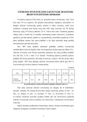 Užsienio investicijos Lietuvoje ir kitose šalyse 3 puslapis
