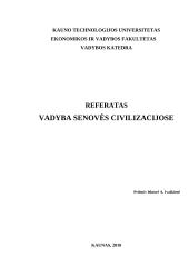 Vadyba senovės civilizacijose
