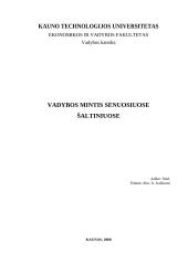 Vadybos mintis senuosiuose šaltiniuose