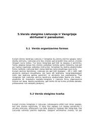 Verslo kūrimas Vengrijoje ir Lietuvoje 14 puslapis