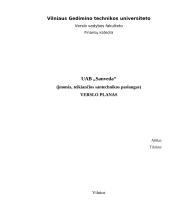 Verslo planas: santechnikos paslaugos UAB "Sanveda"