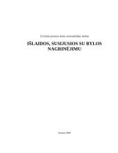 Išlaidos susijusios su bylos nagrinėjimu
