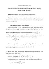 Strypo inercijos momento nustatymas