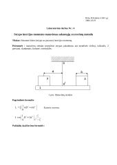 Kūno (strypo su pasvaru) inercijos momento ištyrimas