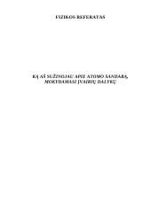 Atomo sandara išsamiai 6 puslapis