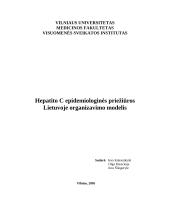 Hepatito C epidemiologinės priežiūros Lietuvoje organizavimo modelis