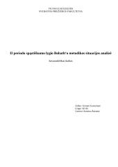 II periodo spąstiškumo lygio Bobath'o metodikos situacijos analizė