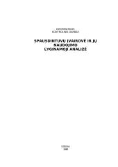 Spausdintuvų įvairovė ir jų naudojimo lyginamoji analizė