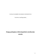 Dangų padengimas elektroimpulsinės metalizacijos metodu 12 puslapis