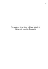 Tarptautinio darbo jėgos judėjimo padariniai Lietuvos ir pasaulio ekonomikai