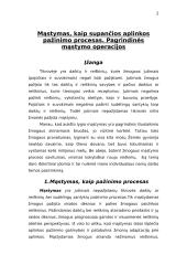 Mąstymas, kaip supančios aplinkos pažinimo procesas. Pagrindinės mąstymo operacijos 2 puslapis