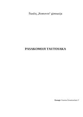 Pasakojamosios lietuvių tautosakos žanrai 5 puslapis