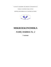 Mikroekonomikos namų darbas; 3 uždaviniai