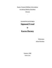 Sigmund Freud (Z. Froidas) ir Karen Horney