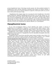 Hiperglikemijos etiologijos formos. Hipoglikemija, jos etiologija, klinikinis pasireiškimas. Hipoglikeminė koma 8 puslapis