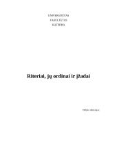 Riteriai, jų ordinai ir įžadai