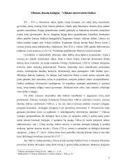 Vilniaus universitetas: įkūrimo priežastys, struktūra, reikšmė Lietuvos kultūrai 5 puslapis
