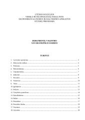 Dokumentų valdymo savarankiškas darbas