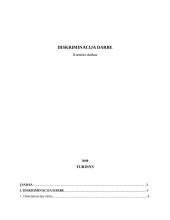 Diskriminacija darbe. Kursinis darbas