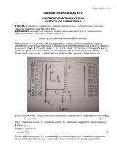 Elektrono specifinio krūvio tyrimas