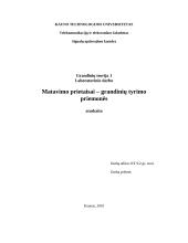 Pagrindiniai matavimo prietaisai – grandinių tyrimo priemonės