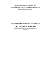 Naujo produkto projektavimas ir ekonominis pagrindimas