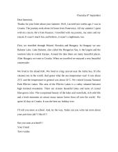 Letter about summer