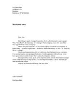 Letter: motivation letter for agent's position