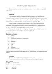 Emoticons, smiles and acronyms