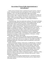 Kuo artimas Francas Kafka ekspresionistams ir siurrealistams?