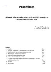 Užsienio šalių administracinės teisės analizė ir santykis su Lietuvos administracine teise