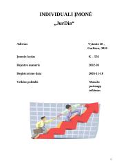 Verslo planas: masažo kabinetas IĮ "JurDia" 3 puslapis