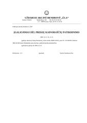 Įmonių veiklos dokumentai 2 puslapis