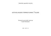 Lietuvių kalbos teminis planas 7 klasei