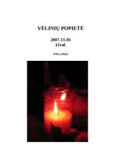 Renginio planas: Vėlinių popietė