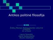 Antikos epochos politinė filosofija