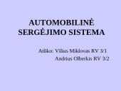 Automobilinė sergėjimo sistema