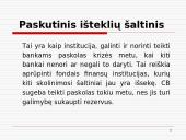Centrinis bankas ir jo vaidmuo šalies ekonomikoje 8 puslapis