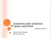 D.T. Dodge, J. Phinney "Ikimokyklinio amžiaus vaikų ugdymas: vadovas tėvams" 2 puslapis